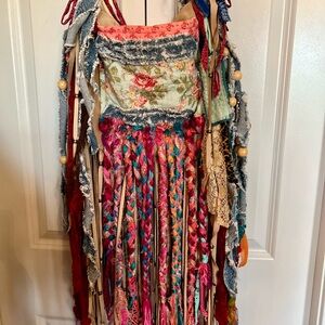 Bohemian Patchwork Hobo Bag tons of fringe adorned with lots of embellishment’s